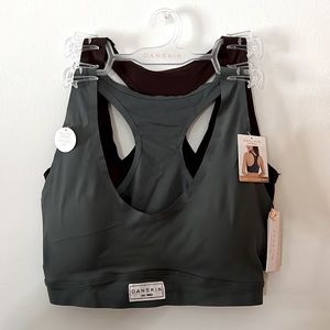 Danskin Intimates Set of 2 Laser-Cut Lounge Bras with Removeable Padding Size L